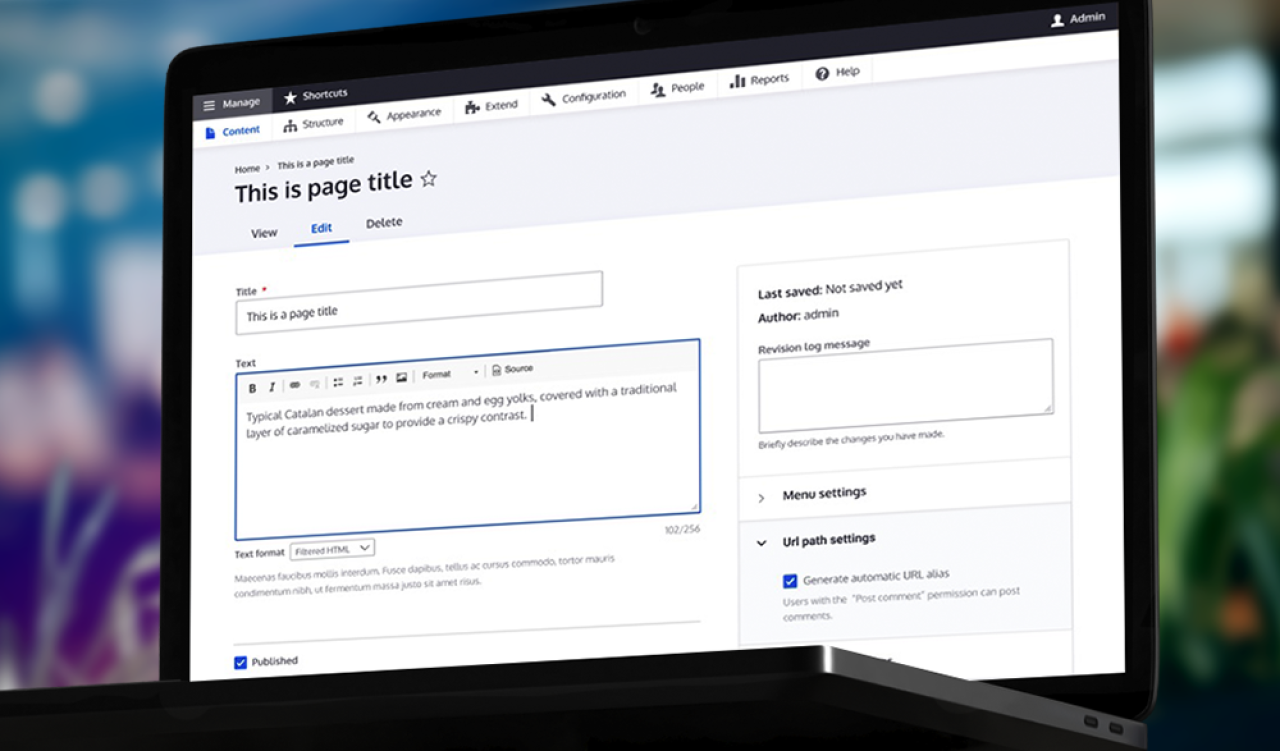 Drupal Verwaltungsoberfläche (Backend)