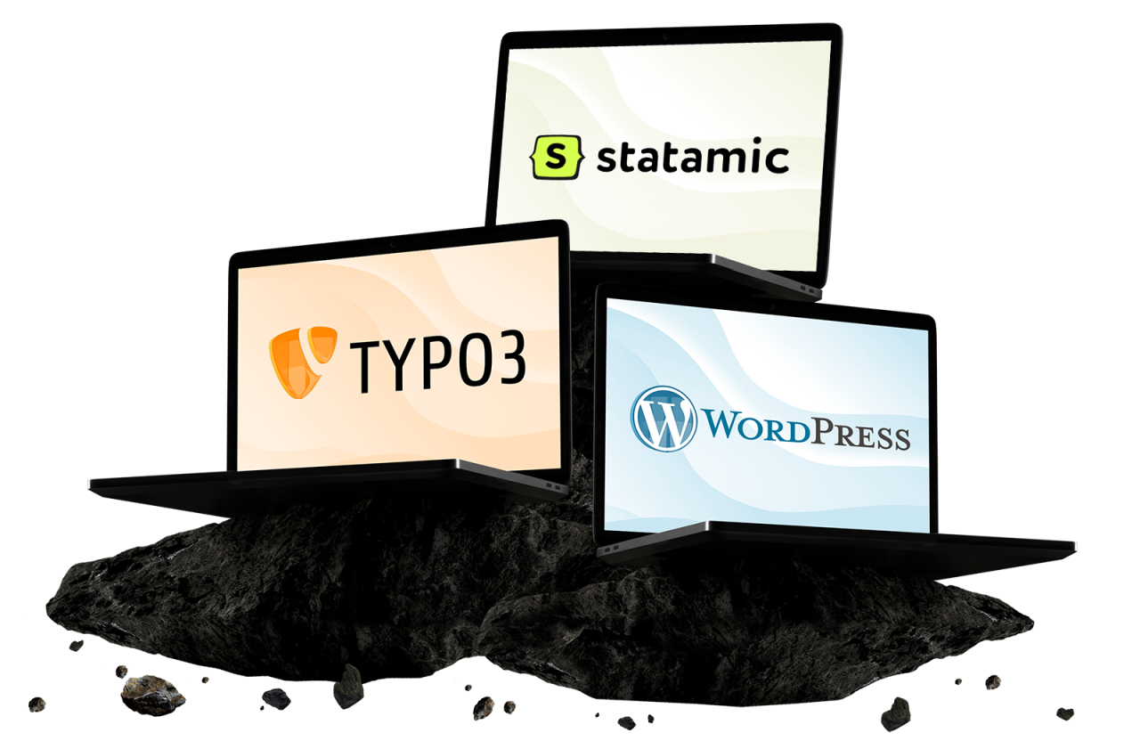 Statamic, WordPress und TYPO3 Vergleich