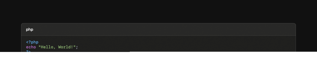 Abbildung von PHP Code