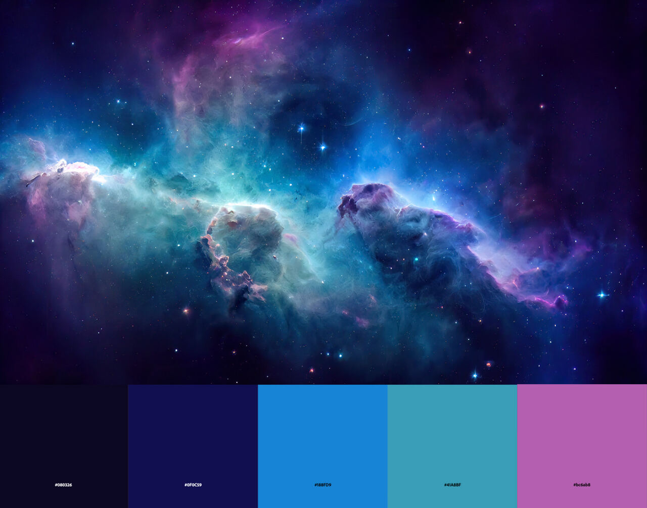 Weltraum Farbpalette