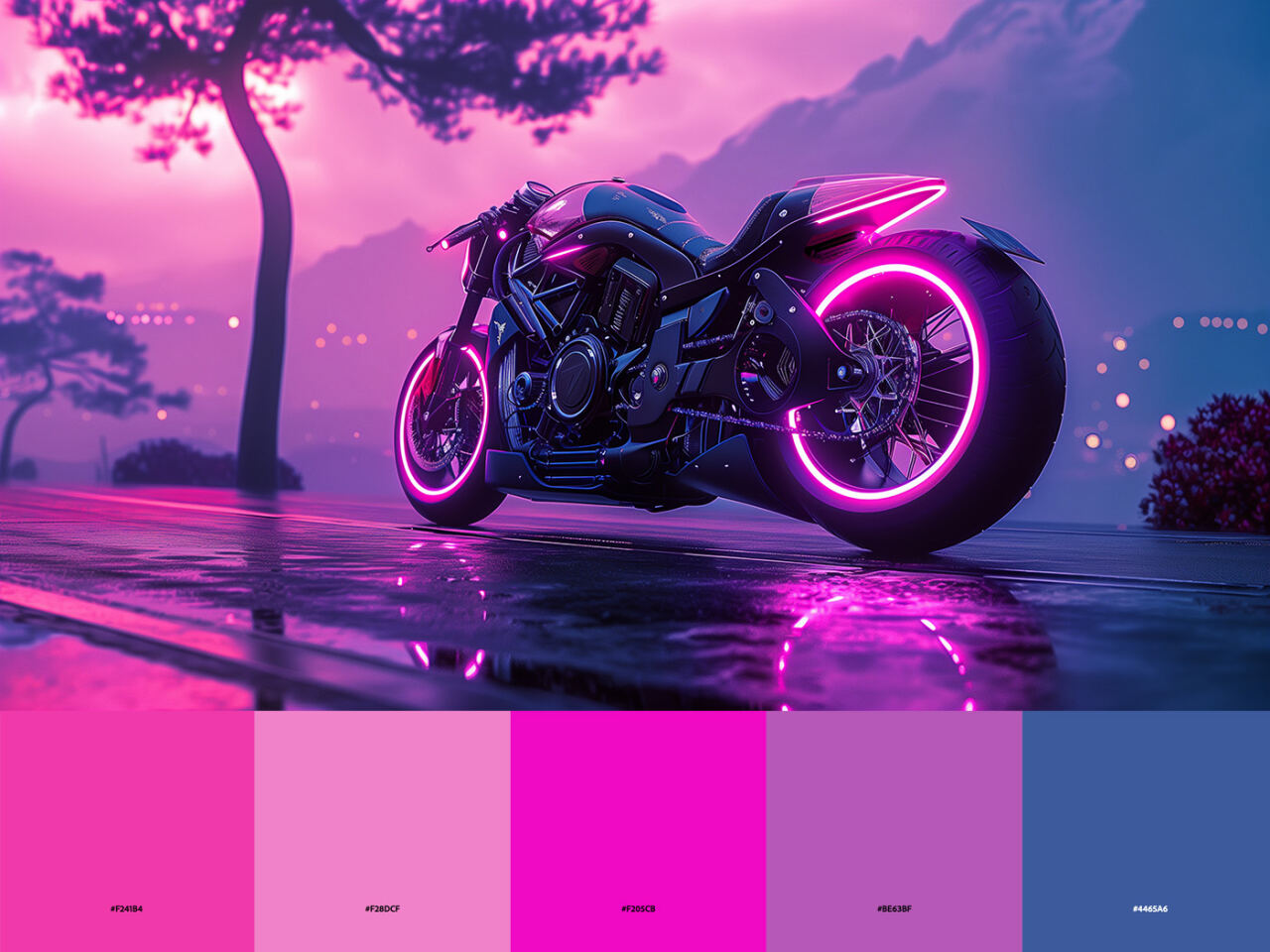 Synthwave Farbpalette