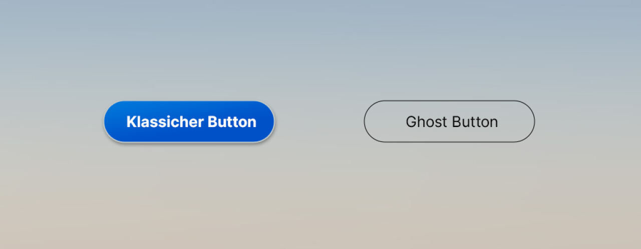 Klassischer Button vs. Ghost Button