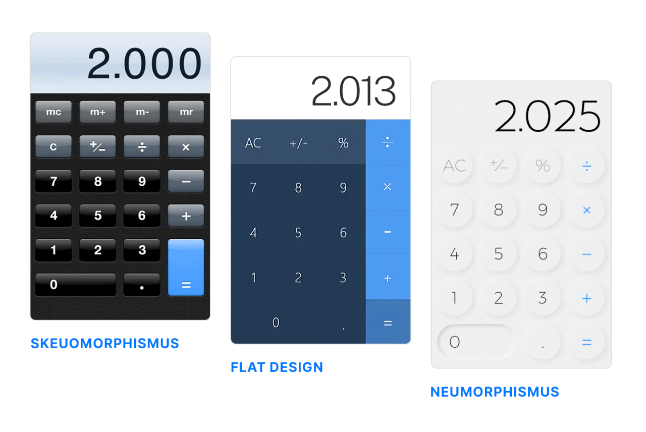 Skeuomorphismus zum Neuomorphismus