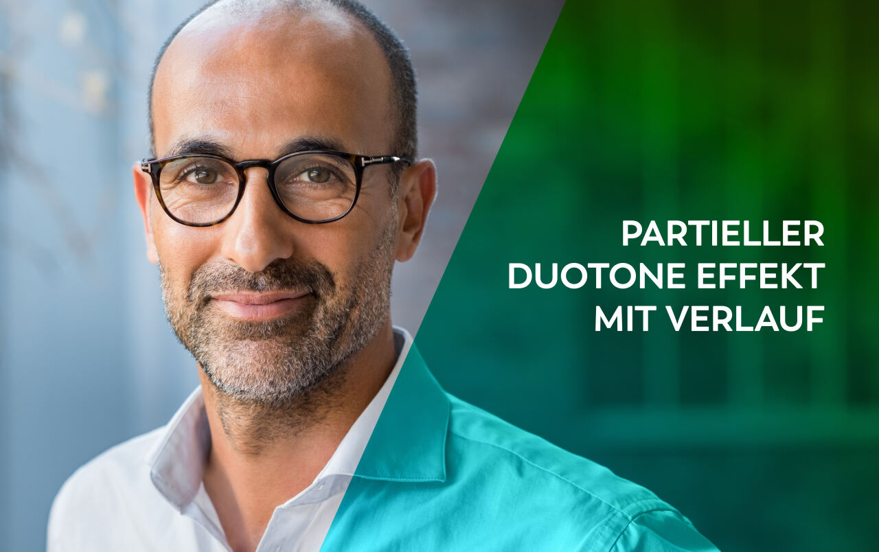 Partieller Duotone Effekt mit Verlauf