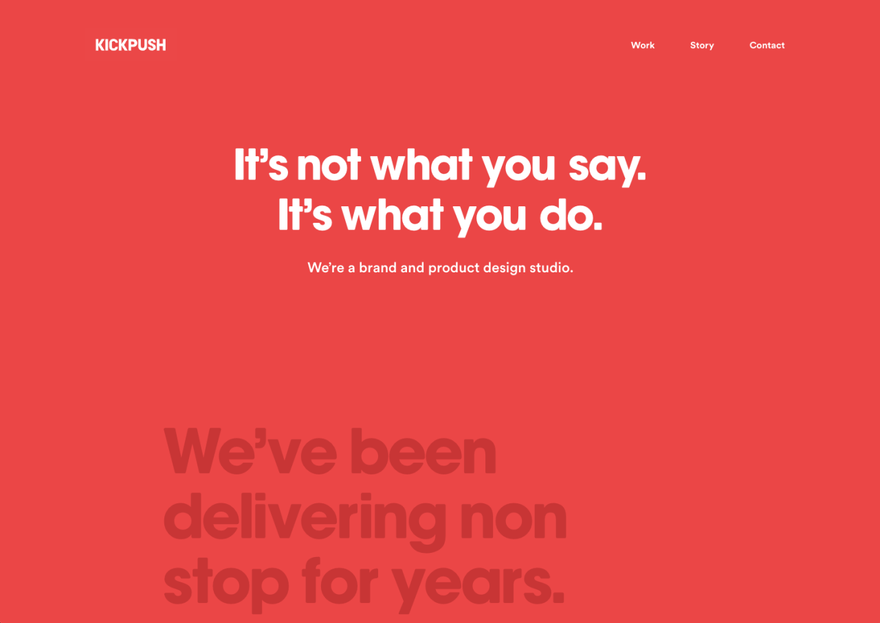Super Minimales Webdesign