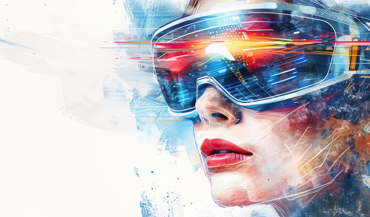 Abstrakte Illustration eines Webdesigners
