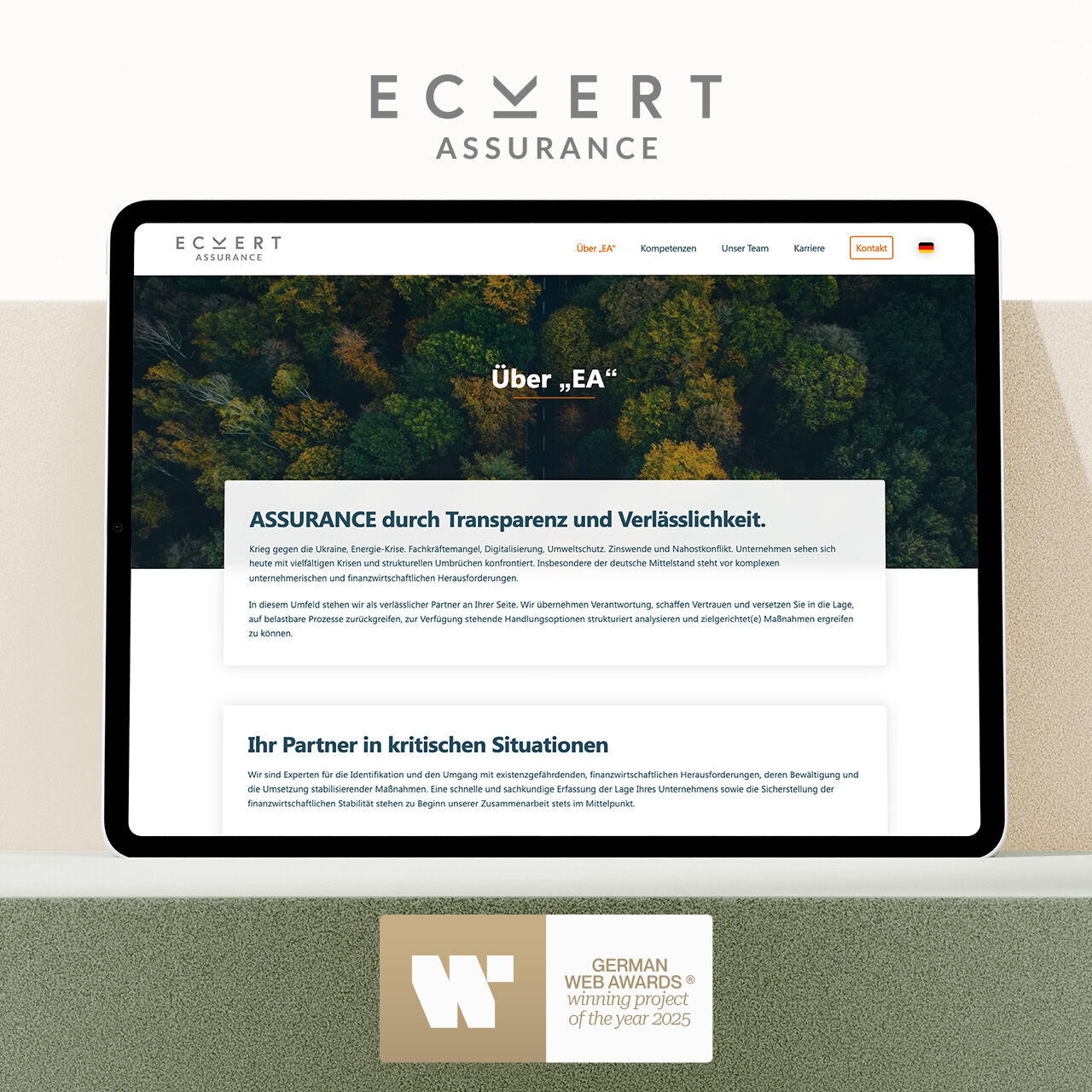 Statamic Referenz / Case Study Eckert Assurance