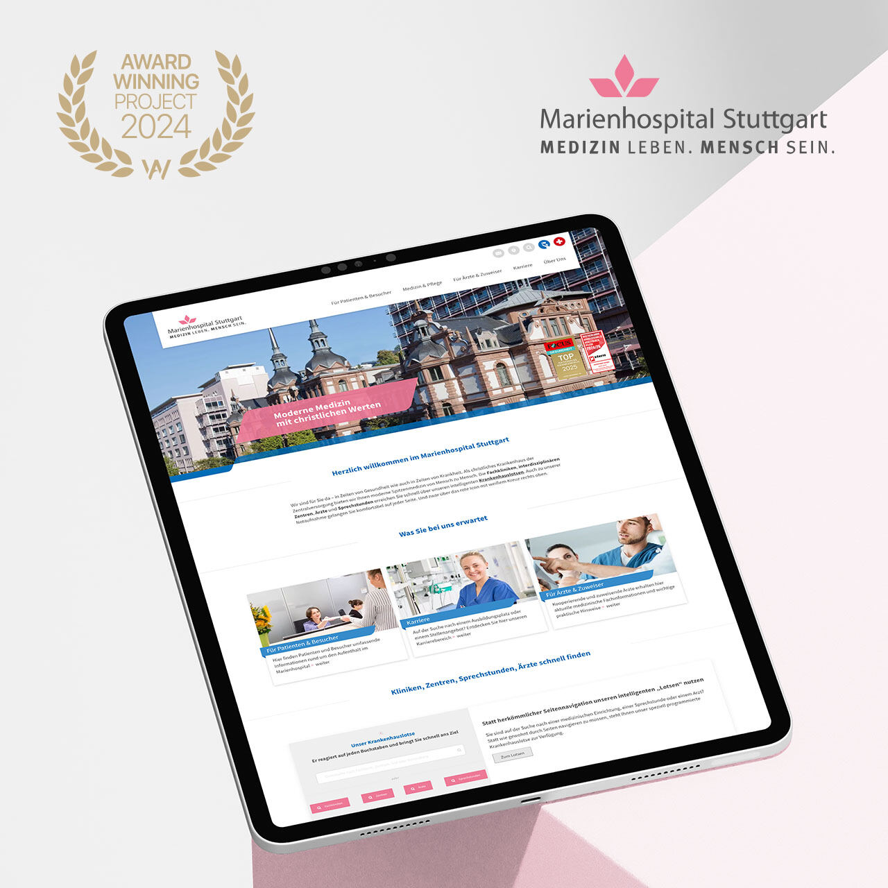 TYPO3 Referenz / Case Study Marienhospital Stuttgart