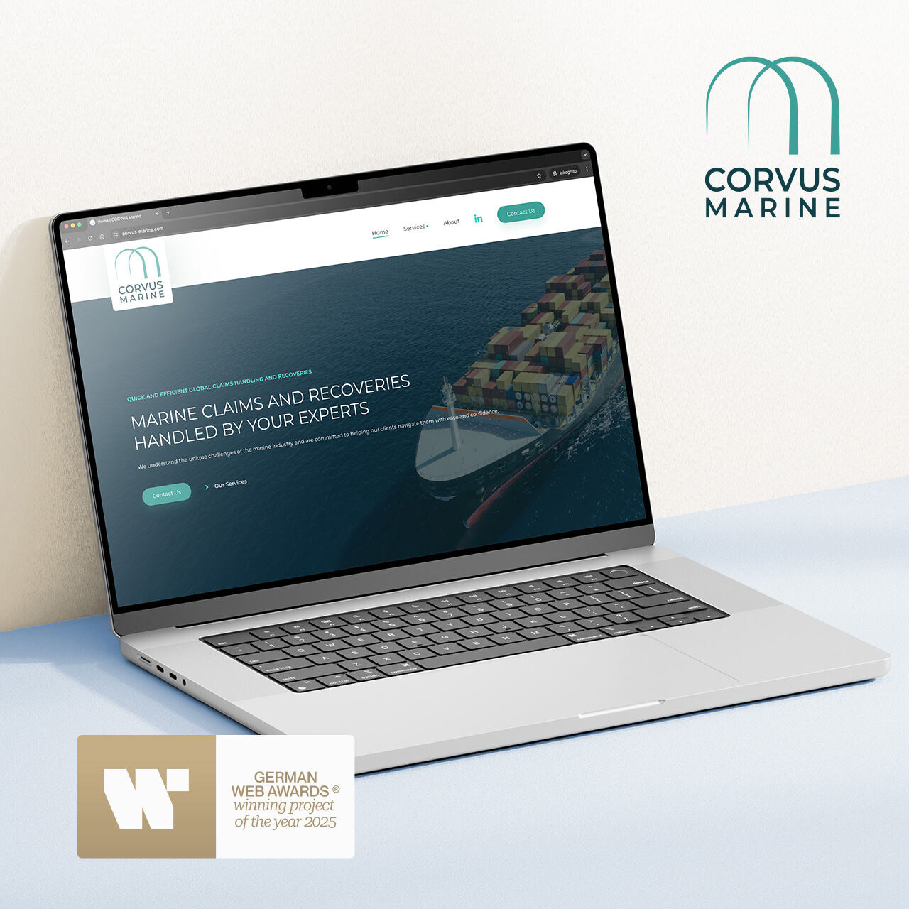 WordPress Referenz / Case Study Corvus Marine