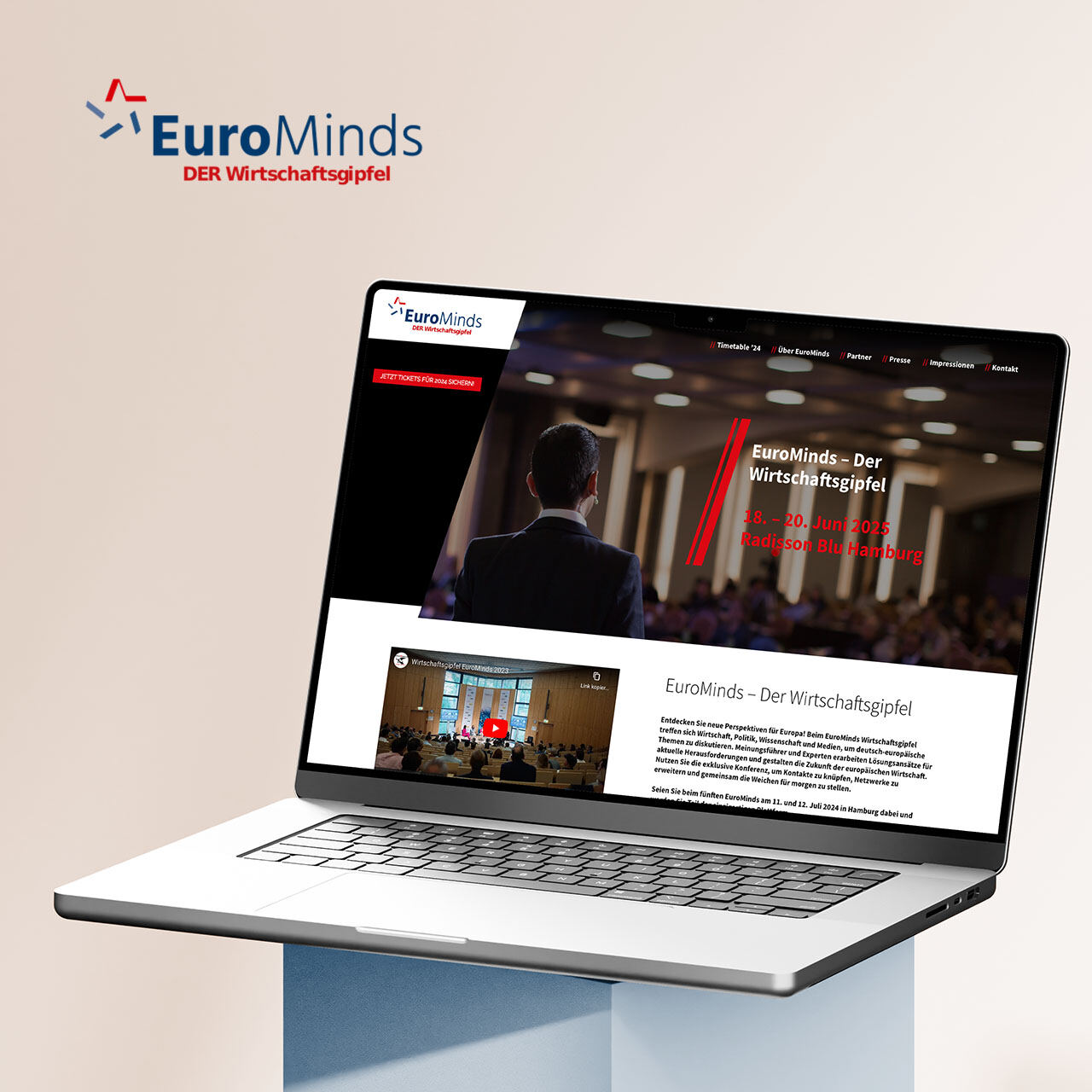 WordPress Referenz / Case Study EuroMinds Wirtschaftsgipfel