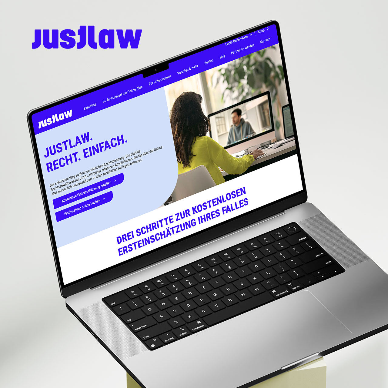 WordPress Referenz / Case Study JUSTLAW Digitale Rechtsberatung