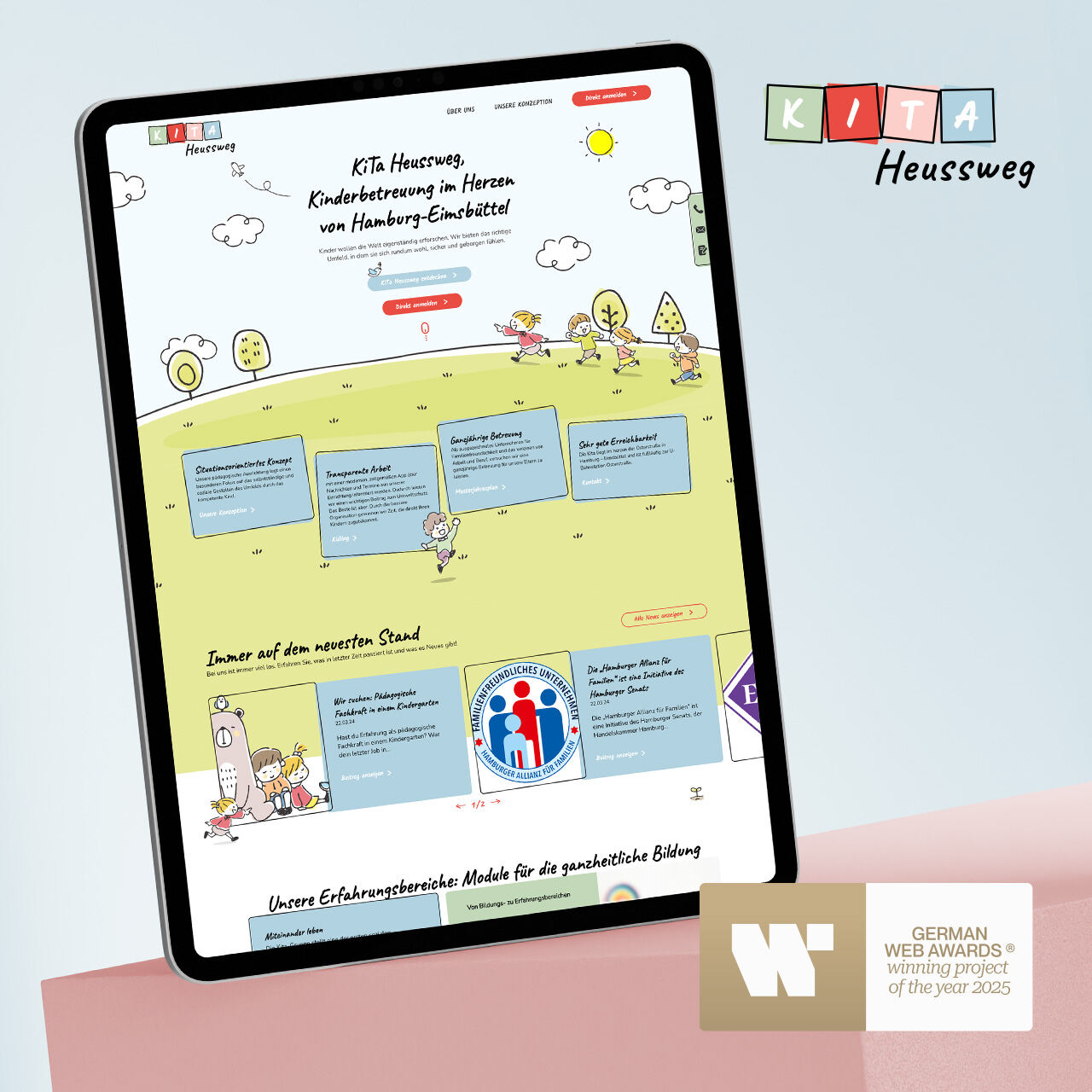 WordPress Referenz / Case Study KiTa Heussweg