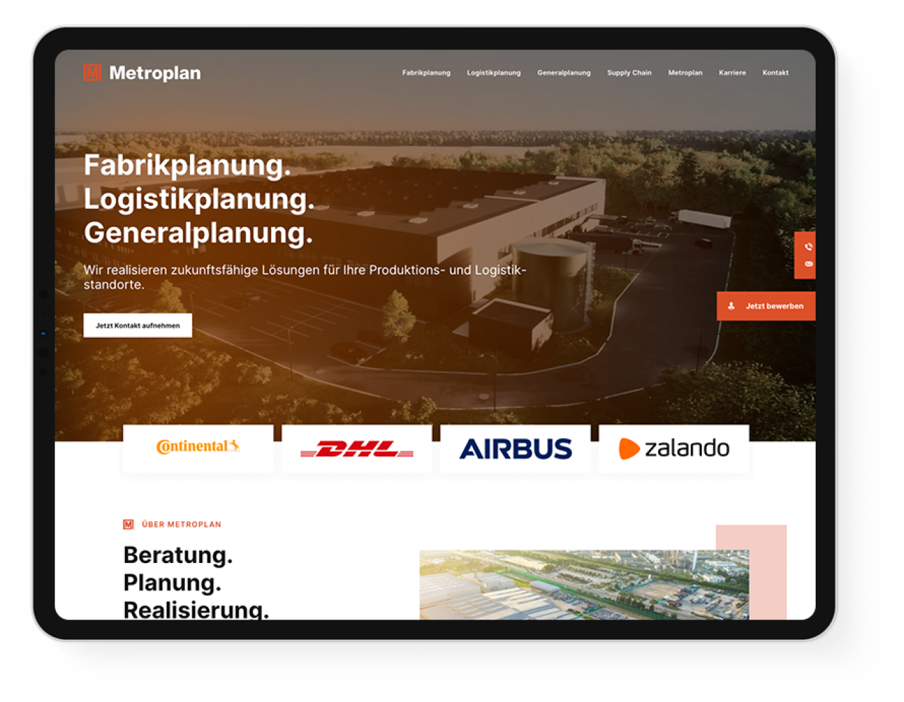 Webdesign Referenz Metroplan