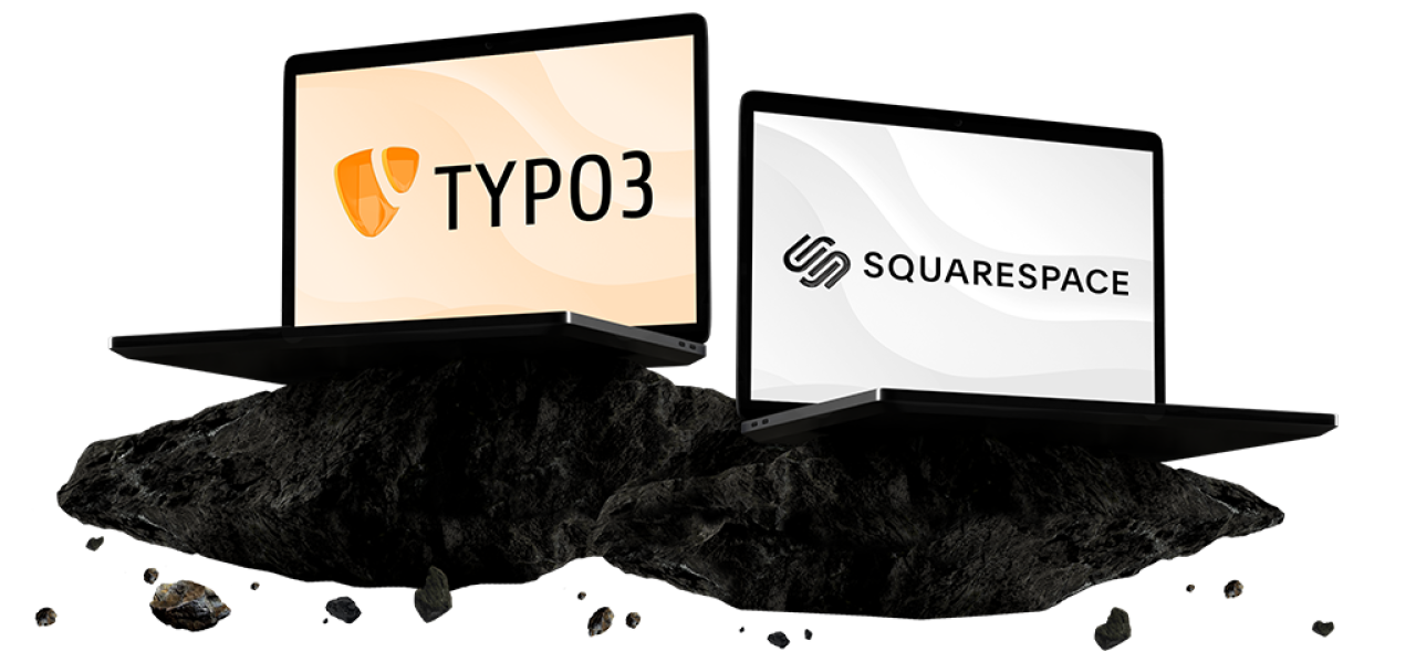 TYPO3 versus Squarespace.